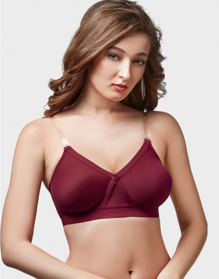 Buy Trylo-Oh-so-pretty you! Navy Non Wired Non Padded Crossover Bra for  Women Online @ Tata CLiQ