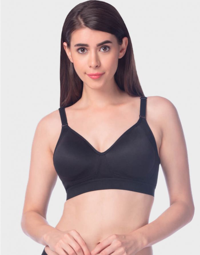 Buy Trylo Padded Non-Wired Full Coverage T-Shirt Bra - Blue at Rs.840 online