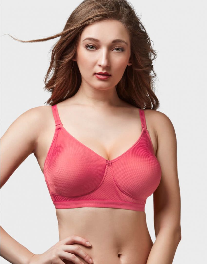 Trylo KPL COMBO 36 Coral & Skin D - CUP Women Full Coverage Non Padded Bra  - Buy Trylo KPL COMBO 36 Coral & Skin D - CUP Women Full Coverage Non