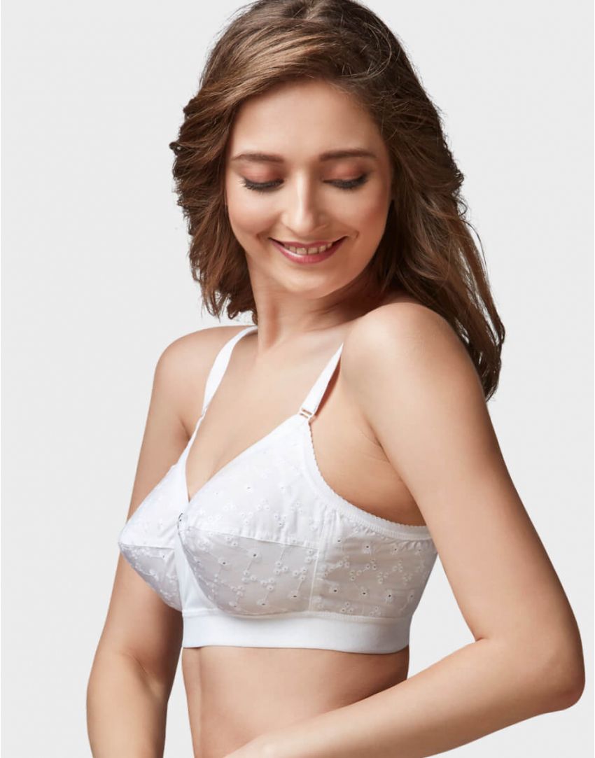 Trylo KCH CHIKAN BRA-42-SKIN-G-CUP Women Full Coverage Non Padded Bra - Buy  Trylo KCH CHIKAN BRA-42-SKIN-G-CUP Women Full Coverage Non Padded Bra  Online at Best Prices in India