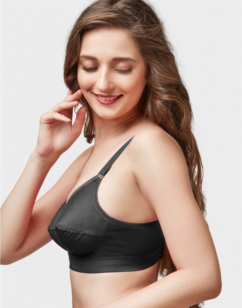 Buy Trylo Namrata Women's Cotton Non-wired Soft Full Cup Bra - Coral Online
