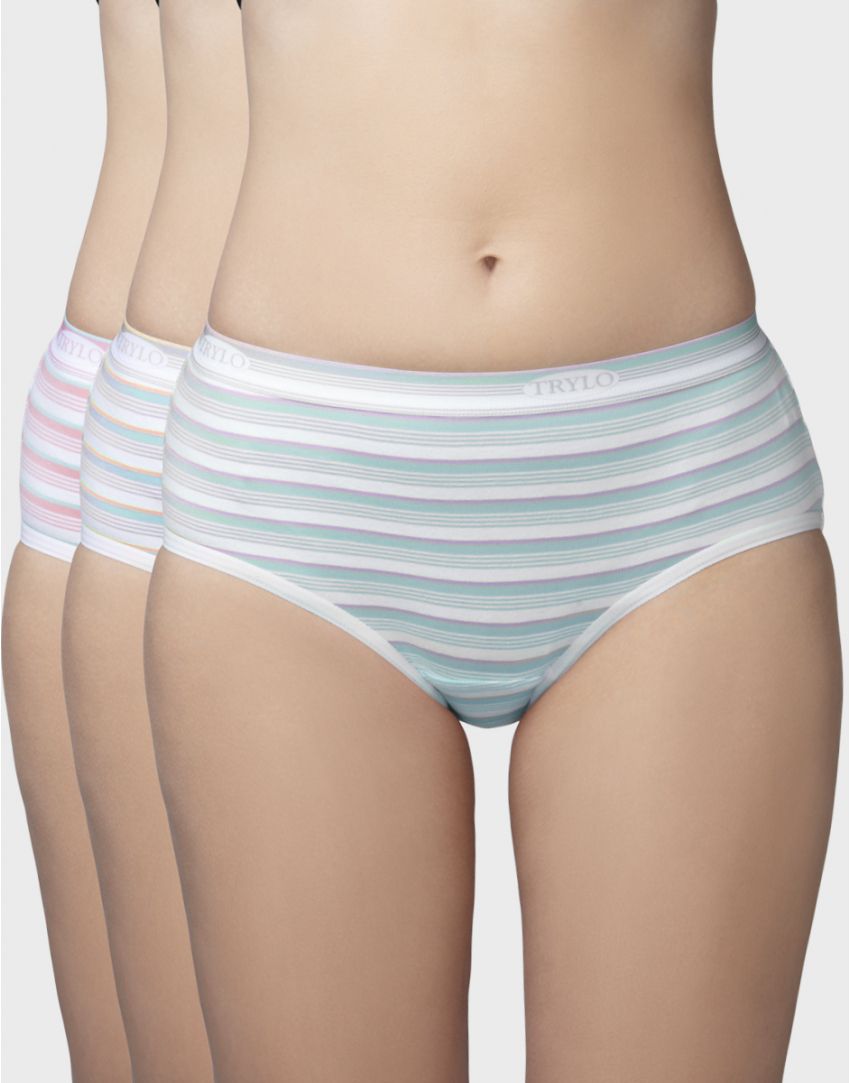 Buy online Pack Of 3 Striped Hipster Panty from lingerie for Women